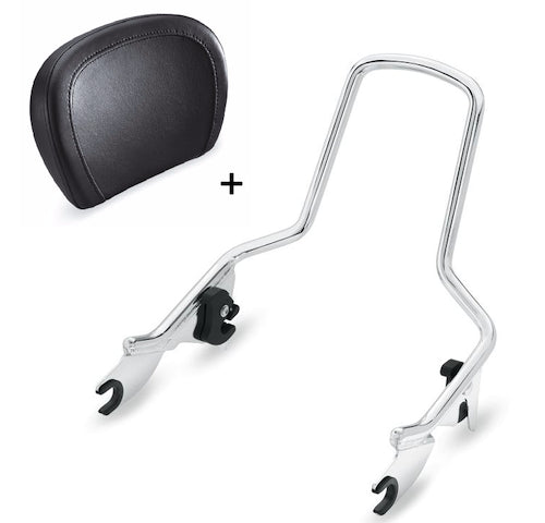 Detachable sissy bar / clips + stealth luggage rack chrome Harley Davidson Touring 2009 - 2019