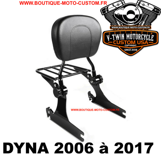 Detachable Sissy Bar clips / Black Harley Davidson Dyna from 2006 to 2017