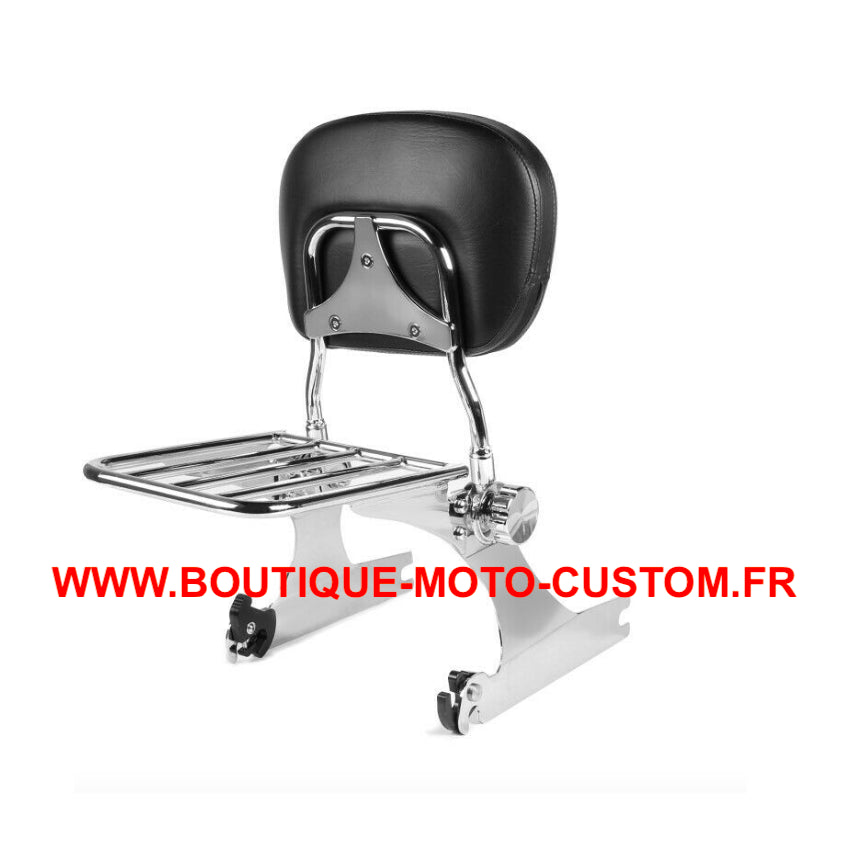 Detachable Sissy Bar / Chrome clips Harley Davidson Dyna from 2006 to 2017