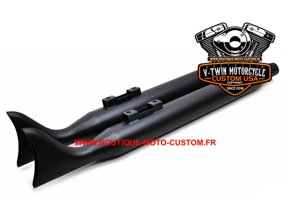 Harley Davidson Touring Fishtail Black Exhaust Muffler