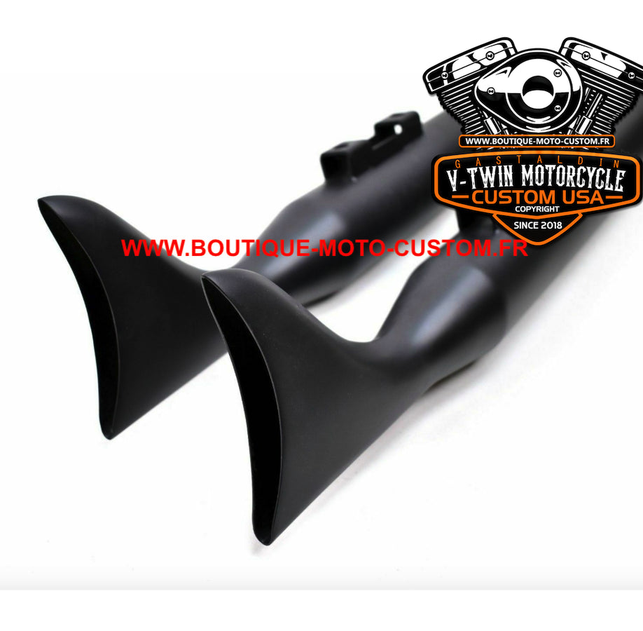 Harley Davidson Touring Fishtail Black Exhaust Muffler