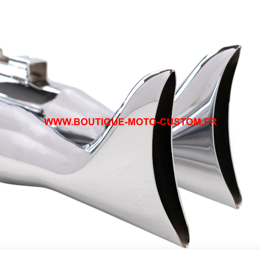 Harley Davidson Touring Chrome Fishtail Exhaust Muffler