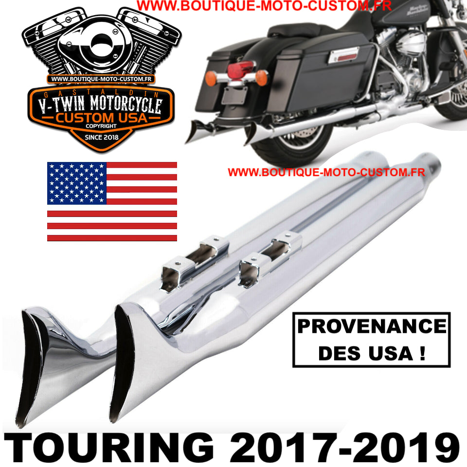 Harley Davidson Touring Chrome Fishtail Exhaust Muffler