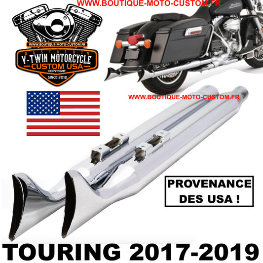 Harley Davidson Touring Chrome Fishtail Exhaust Muffler