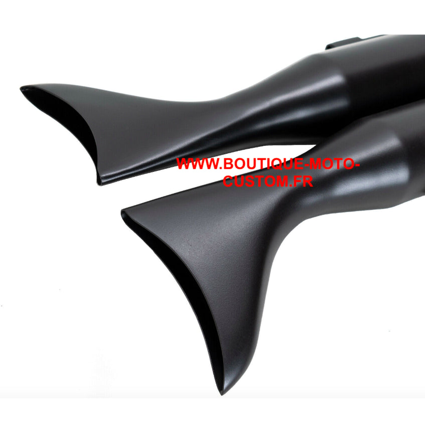 Harley Davidson Touring Black Fishtail Exhaust Muffler