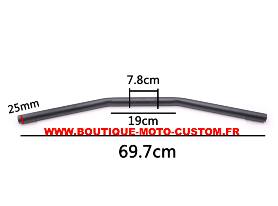 Handlebar DRAG BAR black 25mm 1 inch for Harley Davidson