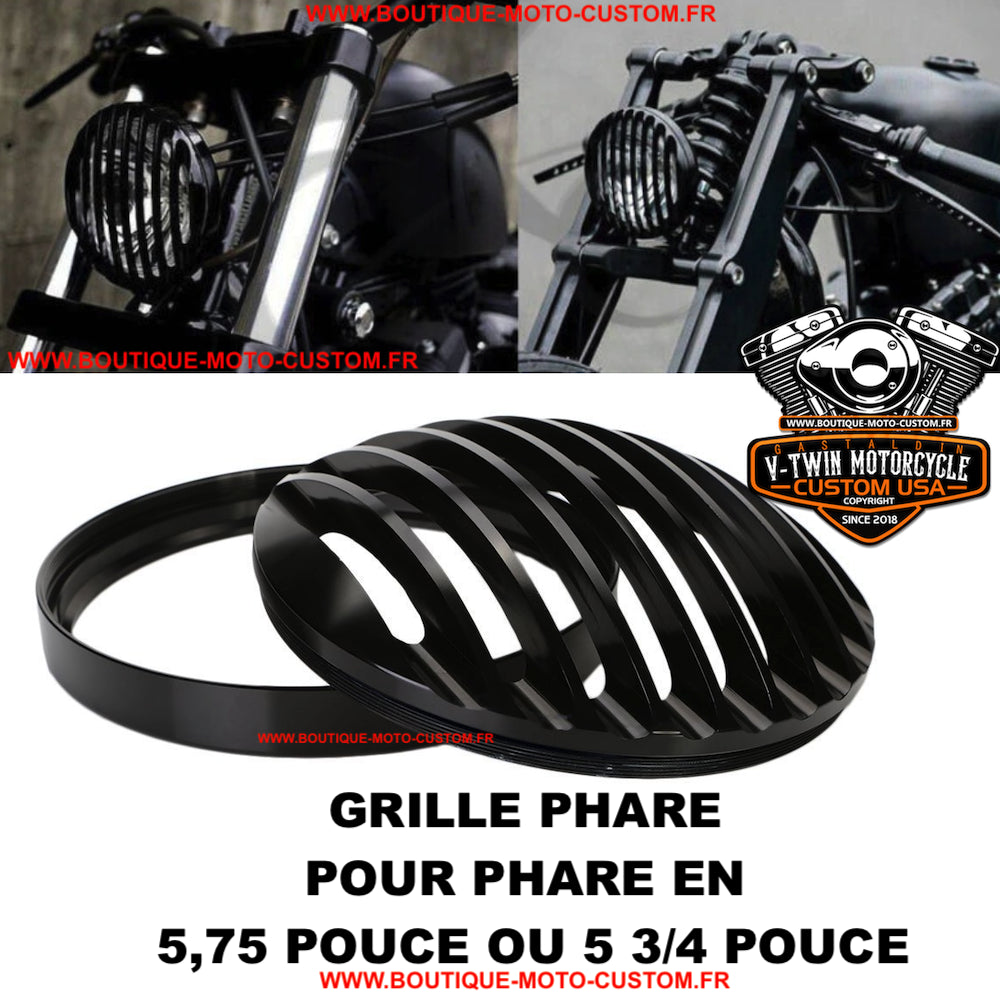 Harley Davidson 5.75 inch Black Headlight Gate