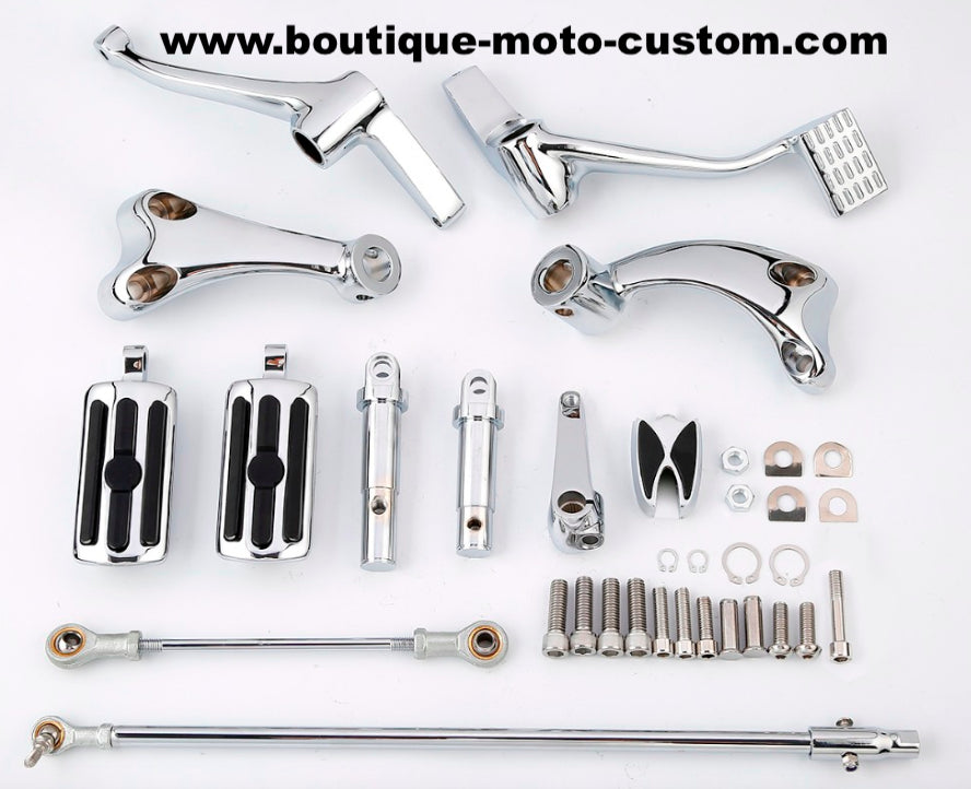 Chrome forward control kit Harley Davidson Sportster 883 et 1200