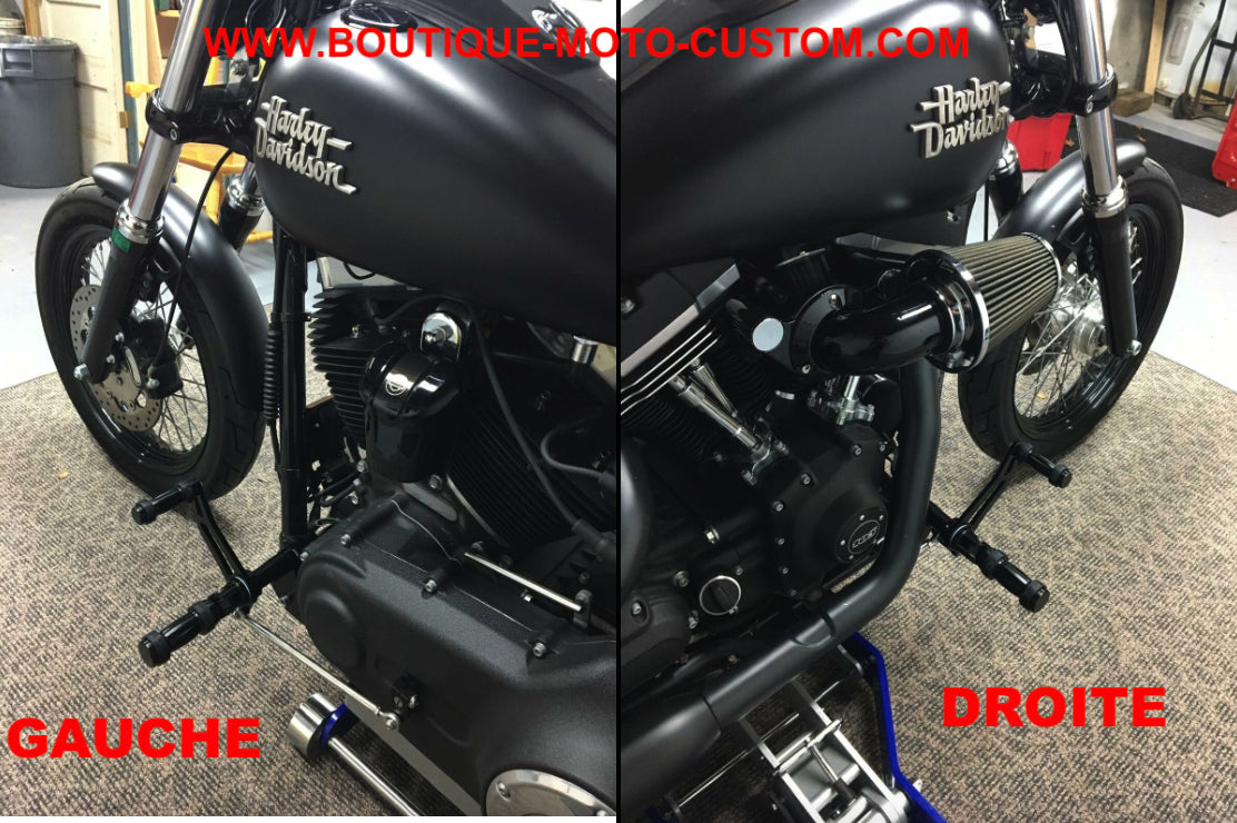 Black forward control kit for Harley Davidson Dyna 2000 - 2017