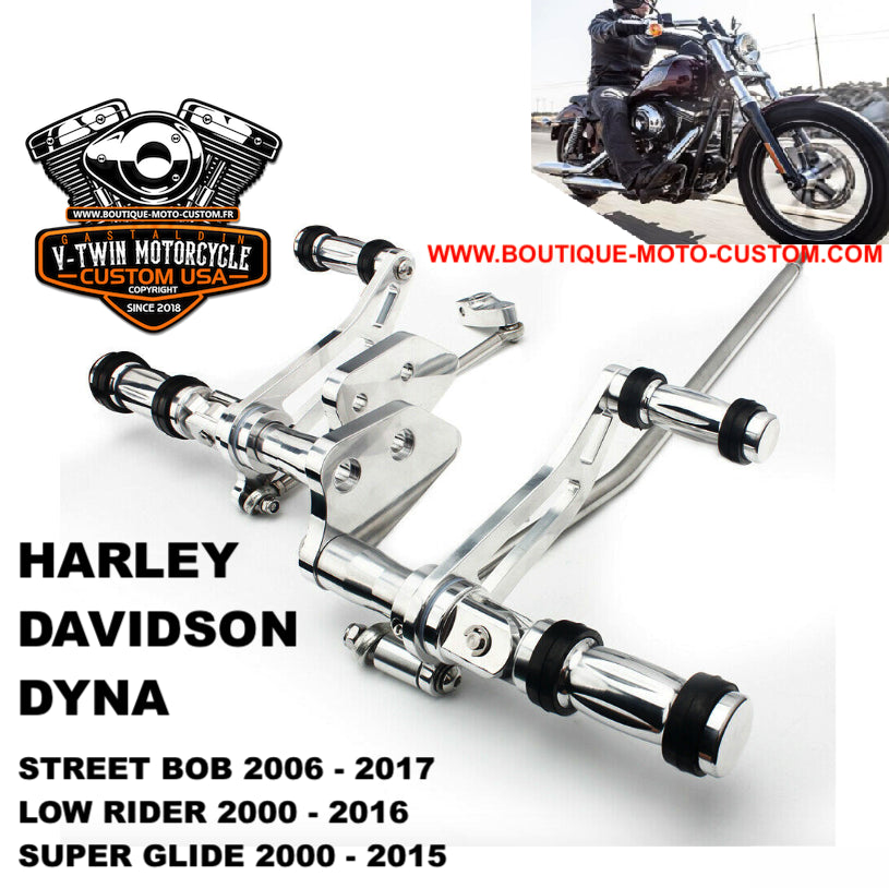 Chrome forward control kit Harley Davidson Dyna