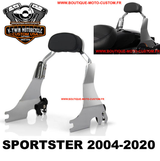 Detachable clips short Sissy Bar / Harley Davidson Sportster 883 & 1200