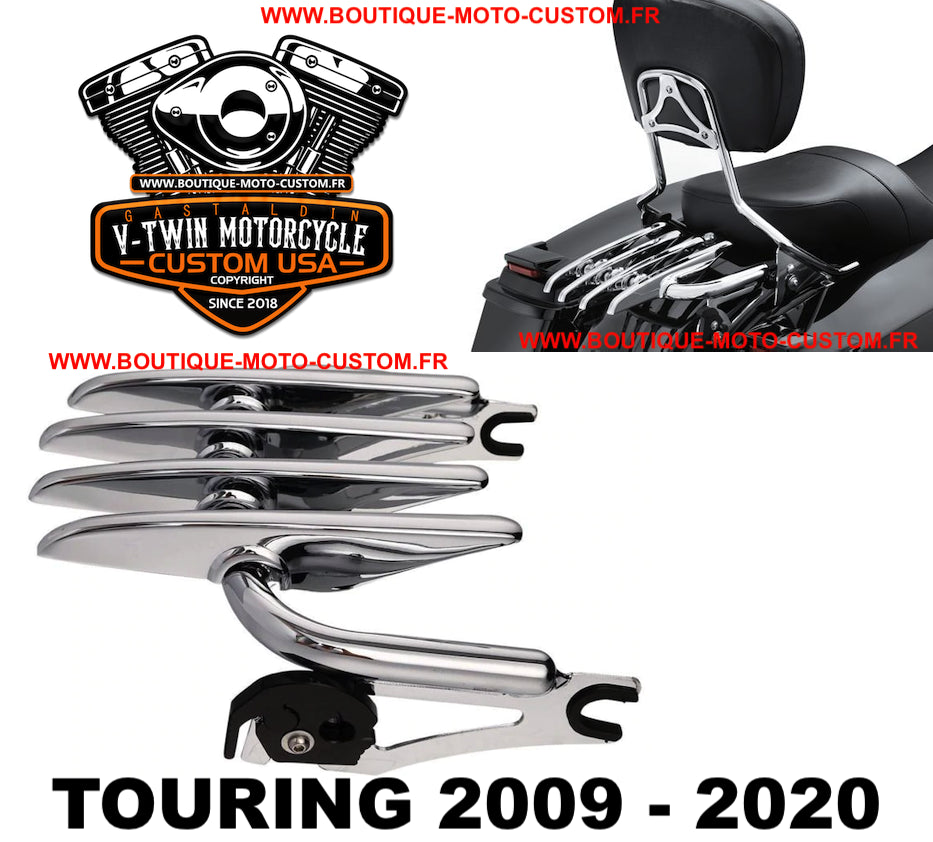 Luggage rack style stealth chrome Harley Davidson Touring 2009 - 2019