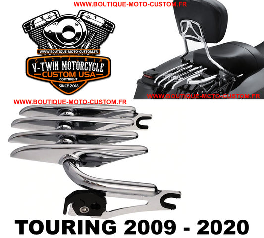 Porte bagage style stealth chrome Harley Davidson Touring 2009 - 2020