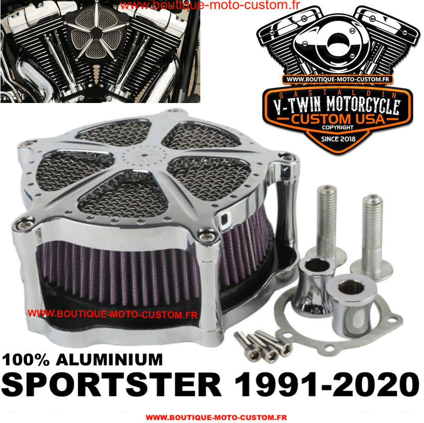 AIR FILTER STYLE VENTURI SLAM HARLEY DAVIDSON SPORTSTER CHROME 1991 - 2020