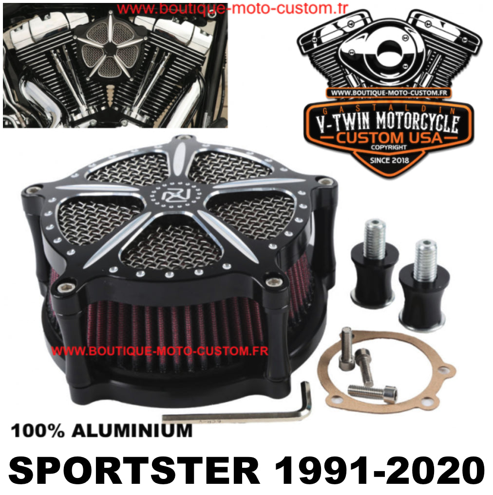 AIR FILTER STYLE VENTURI SLAM HARLEY DAVIDSON SPORTSTER BLACK