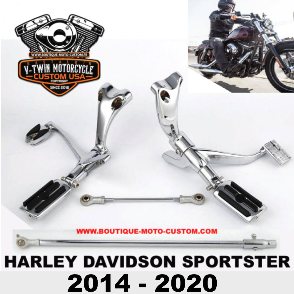 Chrome forward control kit Harley Davidson Sportster 883 et 1200