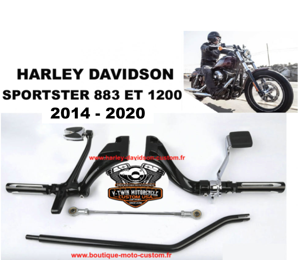 Forward control kit for Harley Davidson Sportster 883 et 1200