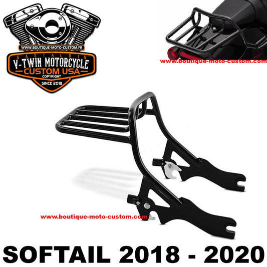 PORTE BAGAGES DETACHABLE DUO STYLE HOLDFAST NOIR Harley Davidson Softail 2018 - 2020