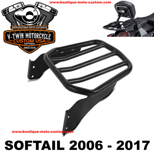 PORTE BAGAGES TYPE SPORT FUSELÉ NOIR Harley Davidson Softail 2006 - 2017