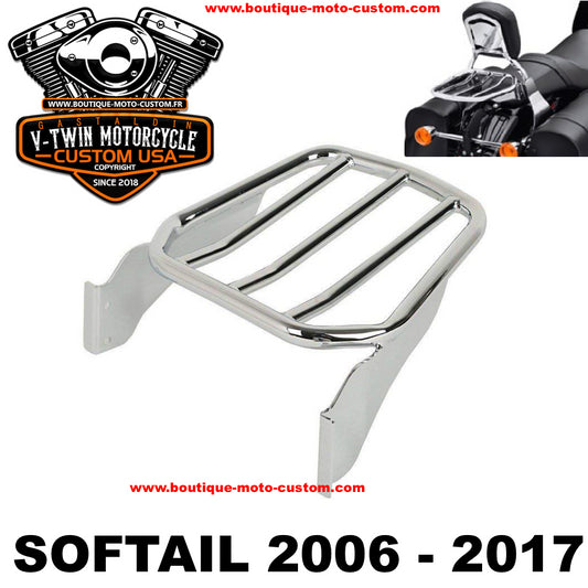 PORTE BAGAGES TYPE SPORT FUSELÉ CHROME Harley Davidson Softail 2006 - 2017