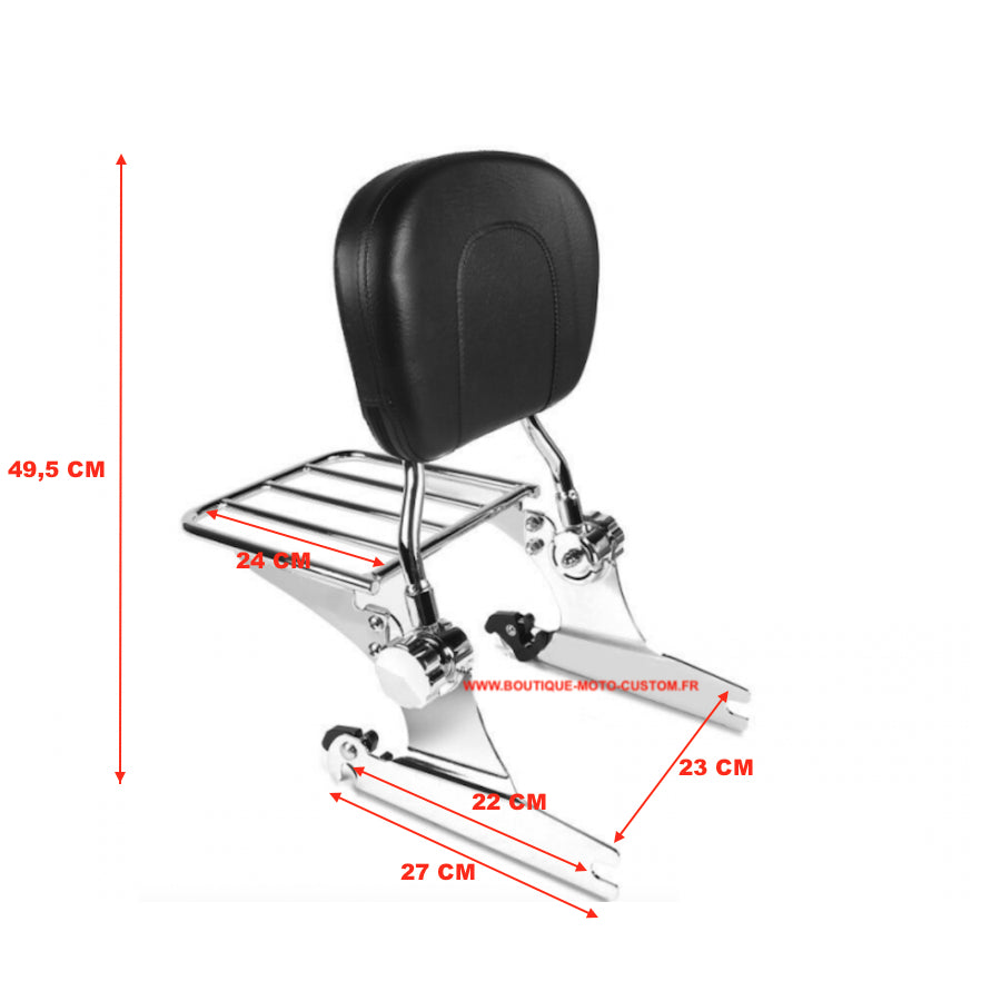 Detachable Sissy Bar / Chrome clips Harley Davidson Softail from 2006 to 2017