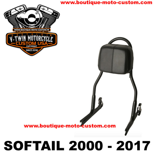 Detachable Sissy Bar / Black Harley Davidson Softail clips from 2006 to 2017