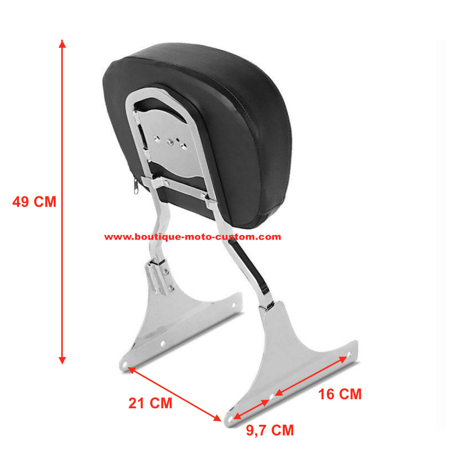 SISSY BAR FIXE CHROME POUR HARLEY DAVIDSON SOFTAIL DE 1984 à 2017