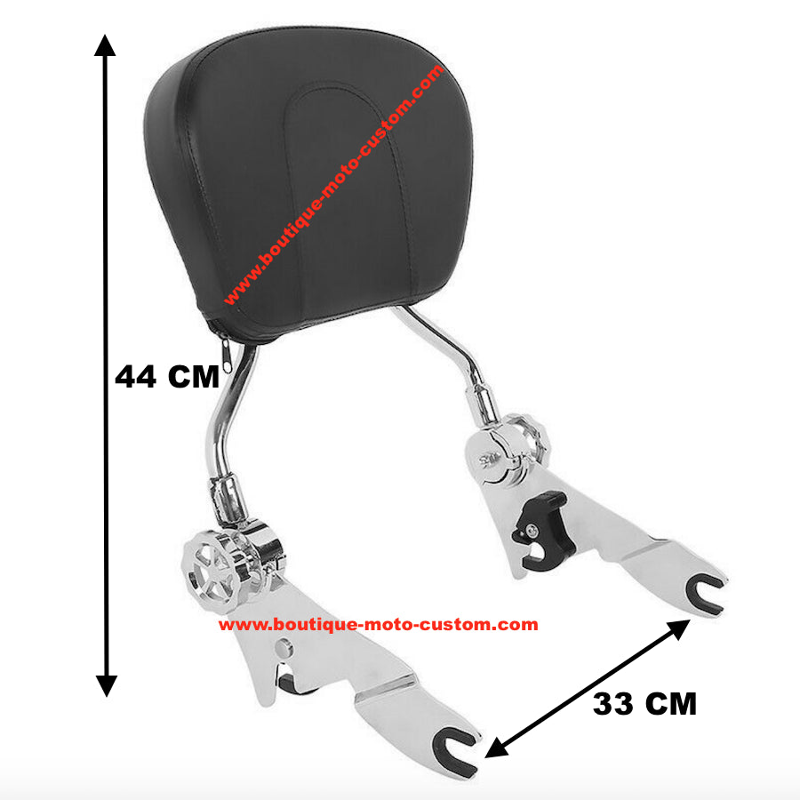 SISSY BAR REGLABLE CHROME HARLEY DAVIDSON TOURING 2009 à 2020