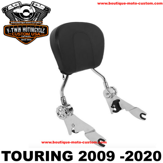 SISSY BAR REGLABLE CHROME HARLEY DAVIDSON TOURING 2009 à 2020