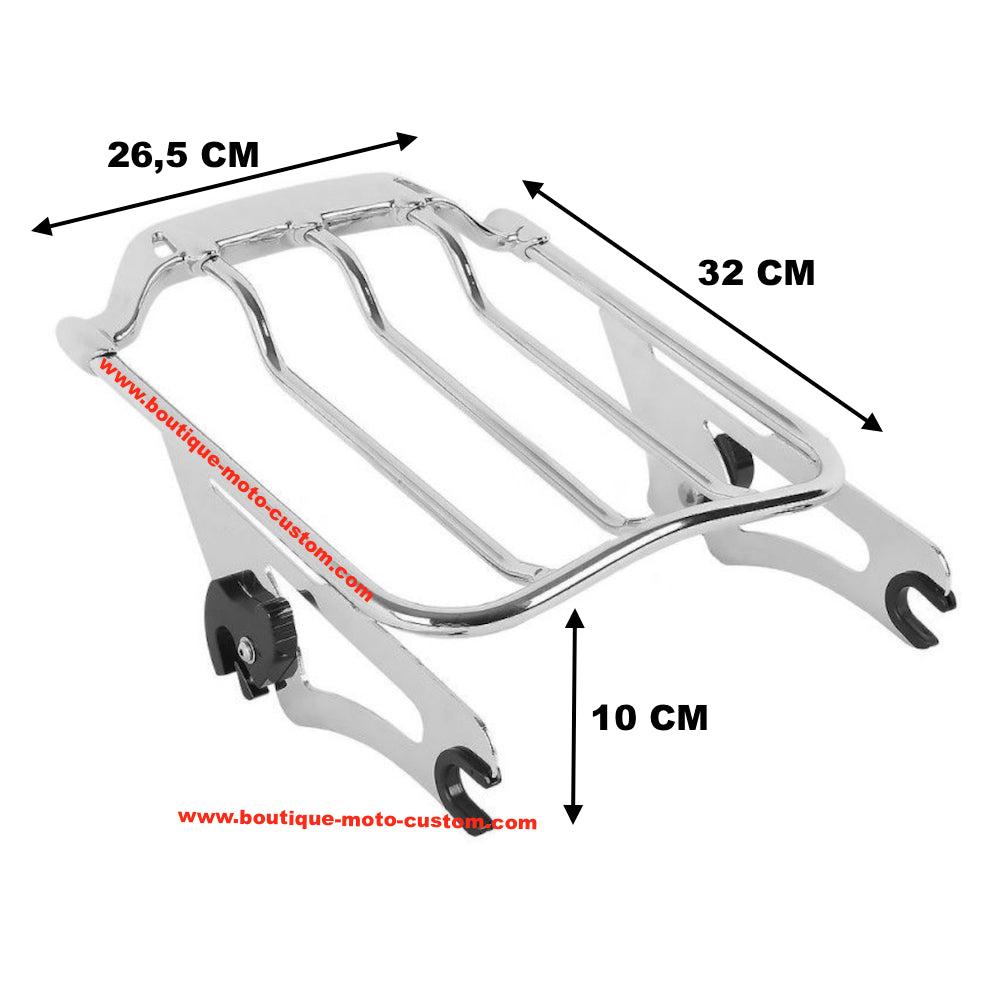 copy of Stealth style luggage rack Black Harley Davidson Touring 2009 - 2019