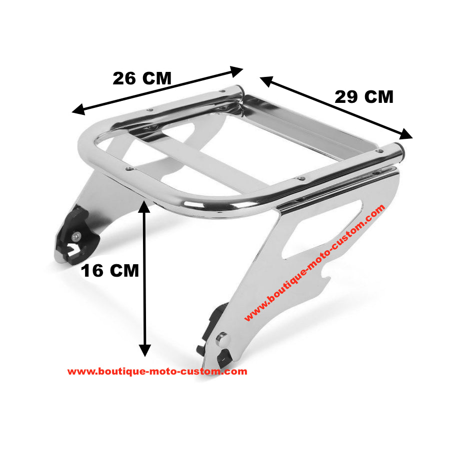 SUPPORT DE MONTAGE TOUR PAK DETACHABLE CHROME HARLEY DAVIDSON TOURING DE 1997 à 2008