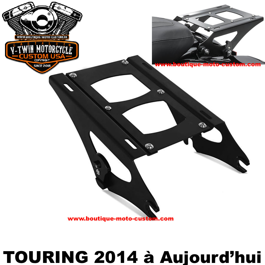 KIT SUPPORT TOUR-PAK + FIXATION 4 POINTS CHROME Harley Davidson TOURING