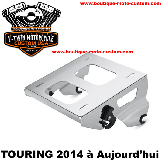 KIT SUPPORT TOUR-PAK + FIXATION 4 POINTS CHROME Harley Davidson TOURING