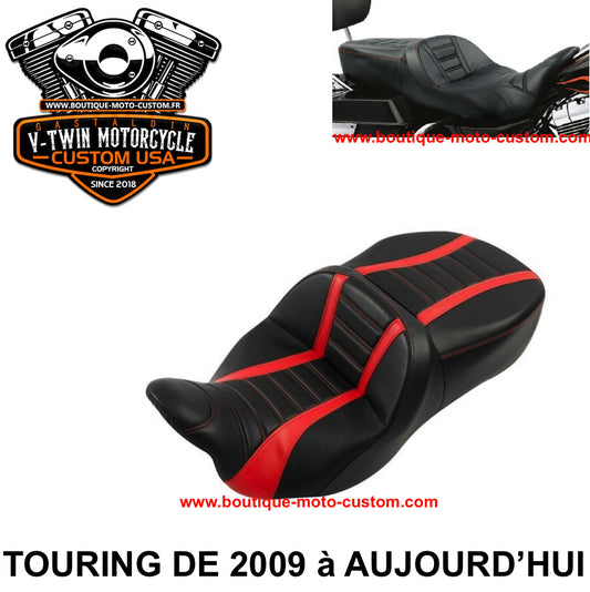 SELLE HAMMOCK ROUGE POUR HARLEY DAVIDSON TOURING & TRI GLIDE