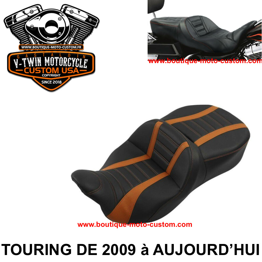 SELLE HAMMOCK ORANGE POUR LES HARLEY DAVIDSON TOURING & TIR GLIDE