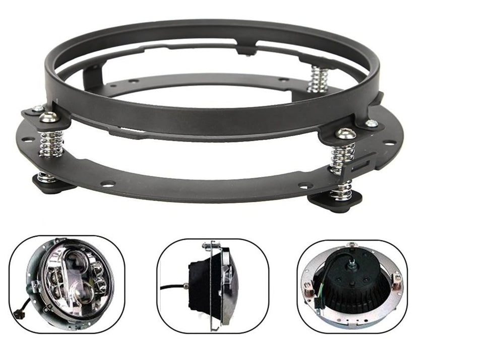 7 "LED headlight and Harley Davidson support